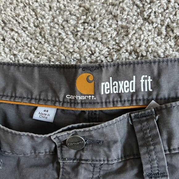 Carhartt Mens Sz 44 Relaxed Fit Cargo Shorts Gray With Multiple Pockets - Picture 5 of 10